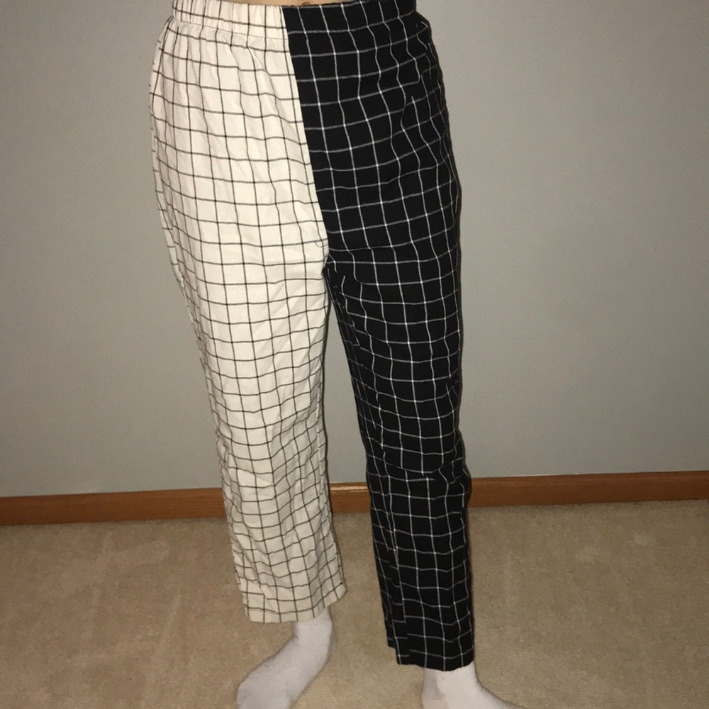 Black and White Checkered Pants